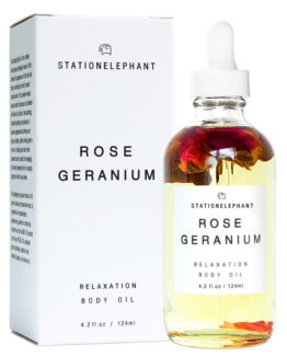 Rose Geranium Vegan Body oil by Stationelephant